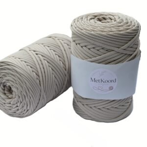 Sznurek Poliestrowy płaski 5mm Ivory
