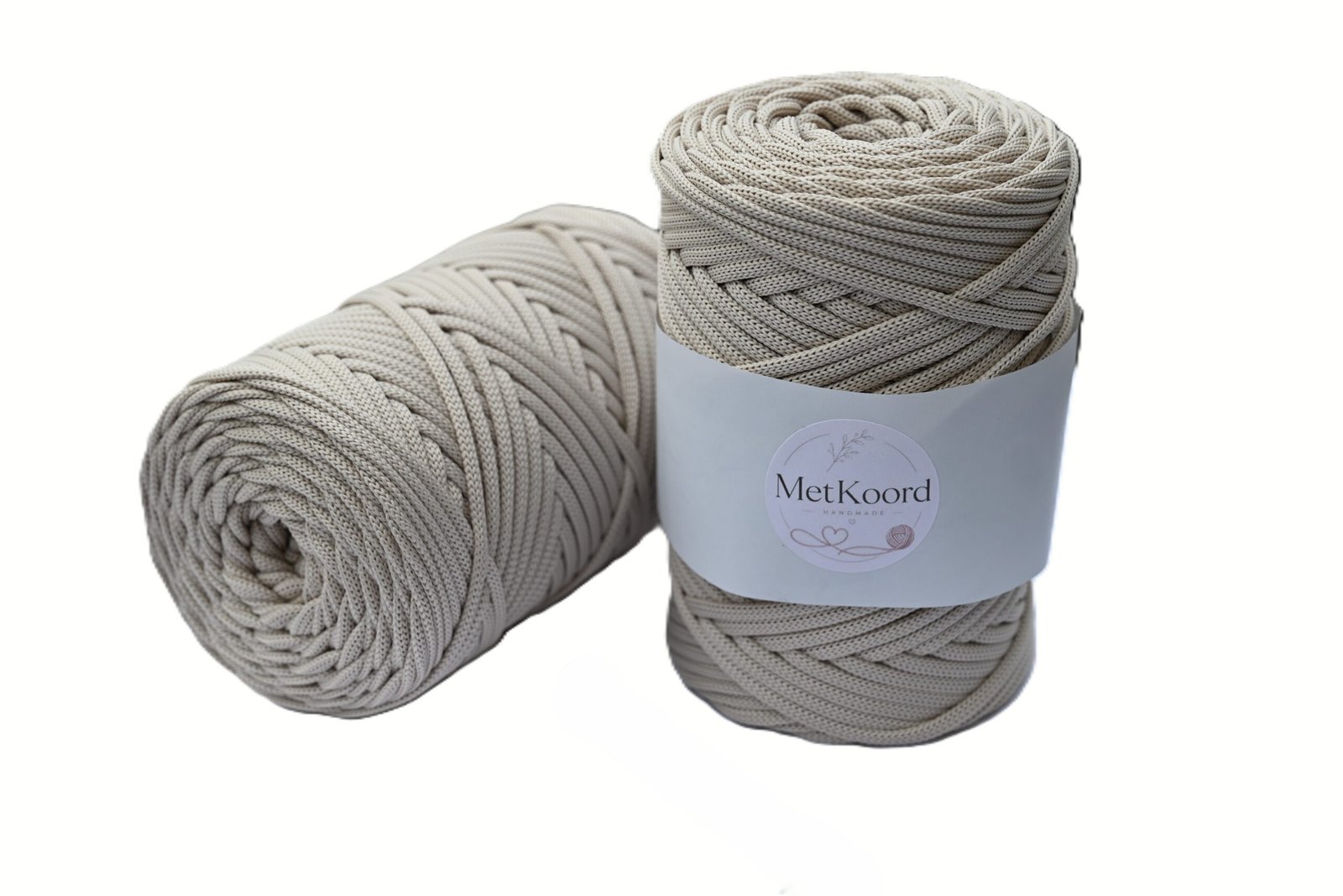 Sznurek Poliestrowy płaski 5mm Ivory
